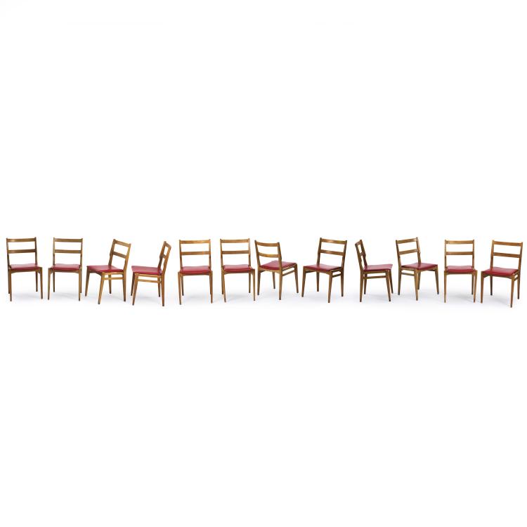 Hauptbild zu Objekt, Zw&ouml;lf St&uuml;hle '103', 1960, Cassina, Mailand, 143A 150