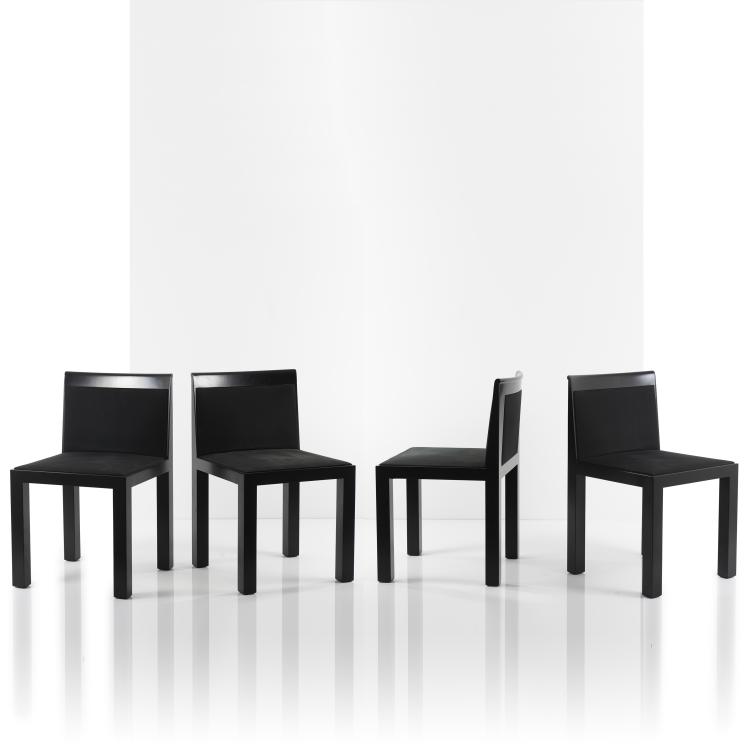 Hauptbild zu Objekt, Vier St&uuml;hle 'Teatro', 1980, Molteni, Giussano, 143A 247