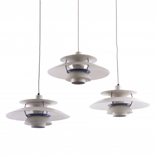 Three 'PH 5' ceiling lights, 1957